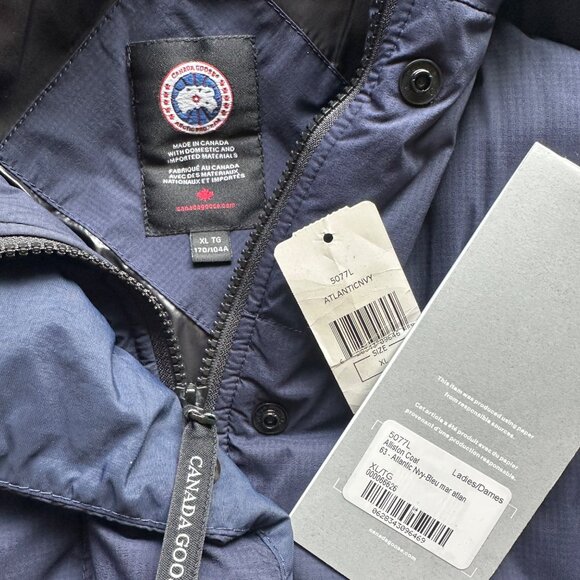 Canada Goose Allison Packable Down Coat Atlantic Navy Womens Size XL Mid Length - Picture 11 of 13